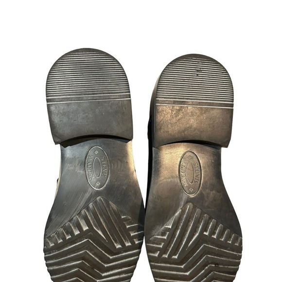 Steve Madden Yorrk Men 9.5 M Black Leather Square Toe Heels - Picture 6 of 13